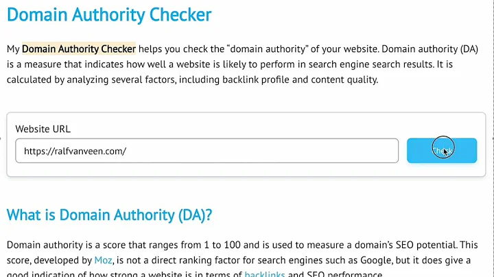 Domain Authority Checker - Free SEO tool