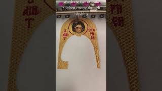 A brand new small Orthodox pocket icon or patch of Saint Stephen the Protomartyr.