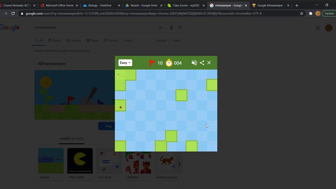 4 Second PB Easy Google Minesweeper (PC) YouTube