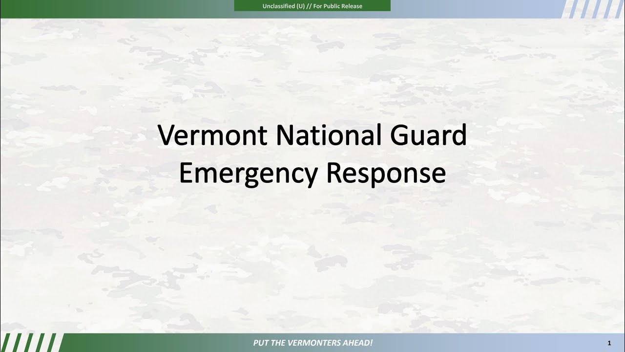 National guard disaster response