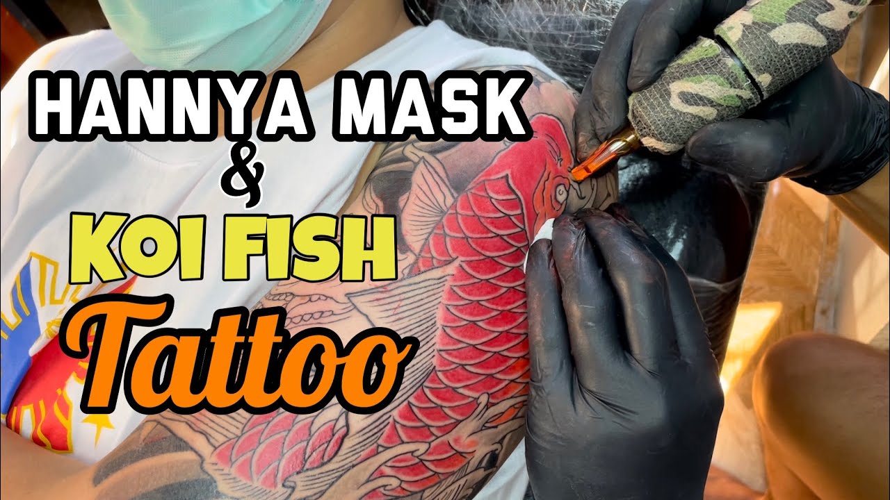 COLORED KOI FISH TATTOO
