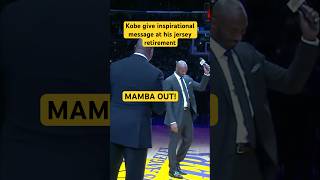 Kobe Give Inspirational Message To Gigi & Family At His Jersey Retirement