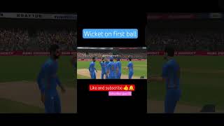 Mind-Blowing! Getting a Wicket on the FIRST BALL in Real Cricket 24! #rc24 #ytshorts #youtubeshorts