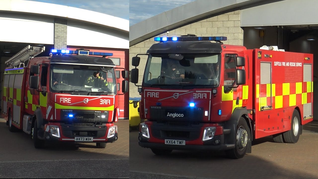 *TURNOUT TONES!* Newmarket ERT & Water Carrier Turnout! | Suffolk Fire & Rescue Service