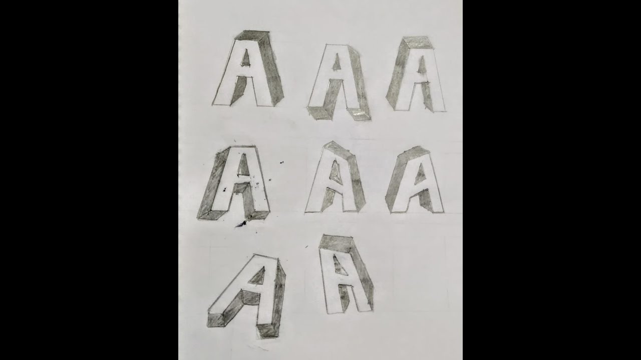 HOW TO WRITE LETTERS IN DIFFERENT ANGLES ( విభిన్న కోణాల్లో అక్షరాలను
