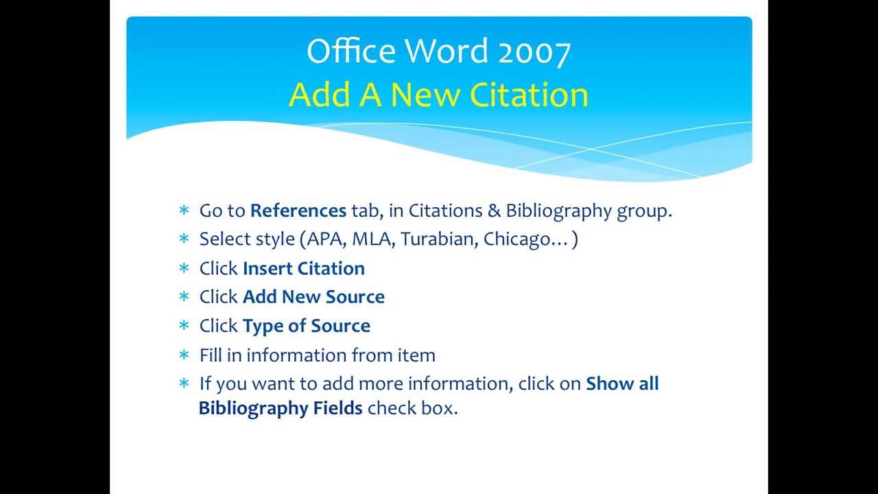 How to create citations &amp; bibliographies in Word (MAC or
