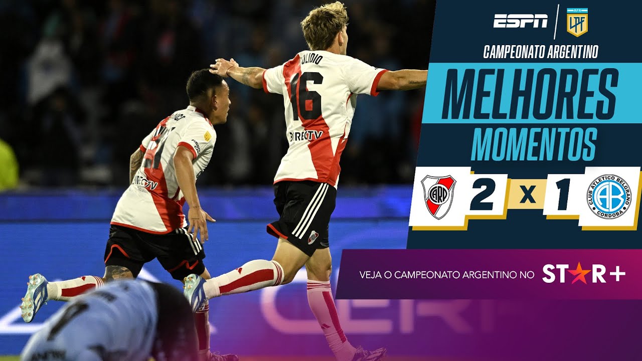 River Plate vence o Belgrano aos 48 do 2º tempo em jogo ELETRIZANTE e avança no Argentino