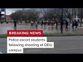 Police Escort ODU Students To Chartway Arena After Shooting Police Escort ODU Students To Chartway Arena After Shooting