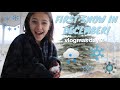 first snow in december | vlogmas day 2