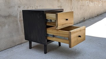 Part 2: Mid Century Modern Night Stand | The Drawers & Finish