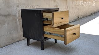 Part 2: Mid Century Modern Night Stand | The Drawers & Finish