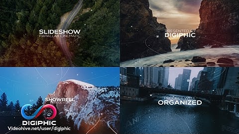 After Effects Template: Elegant Parallax Cinematic Slideshow Opener