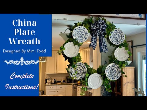 China Plate Wreath Complete Instructions! - YouTube
