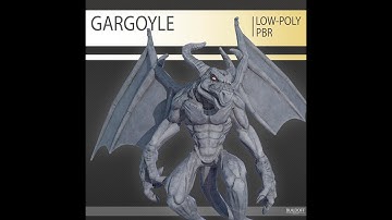 Gargoyle 3d model (turntable+test animation)