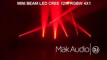MAK AUDIO MOVING HEAD MINI BEAM LED CREE 12W RGBW 4X1