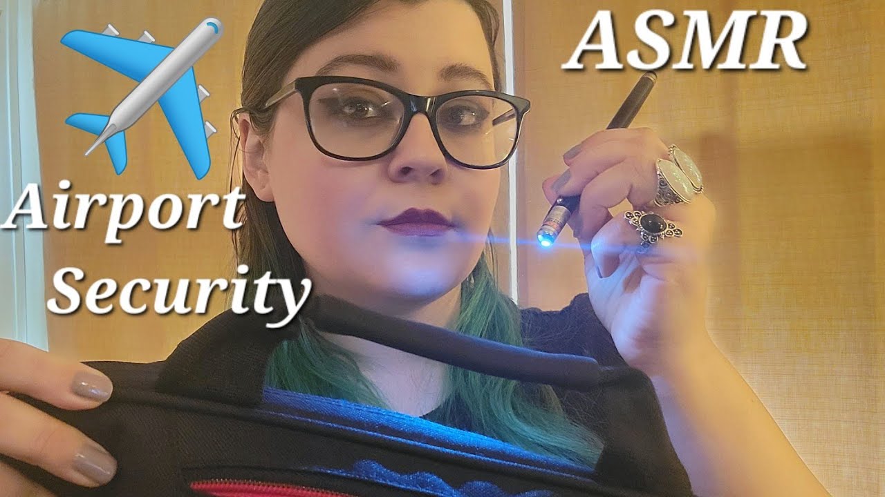ASMR Airport Security Roleplay bag Check Pat Down Leather zipper asmr-airport-security-roleplay-bag-check-pat-down-leather-zipper