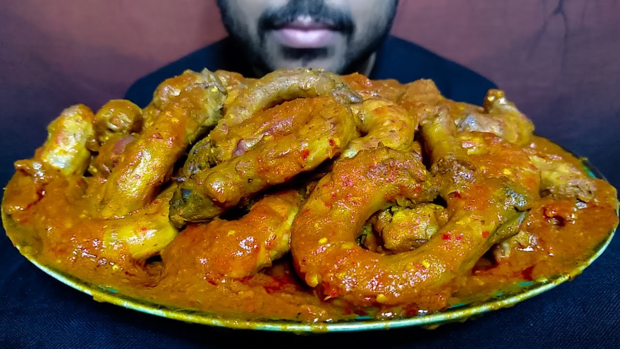 Eating Spicy Chicken Neck Curry With Rice Eating Valobashi YouTube