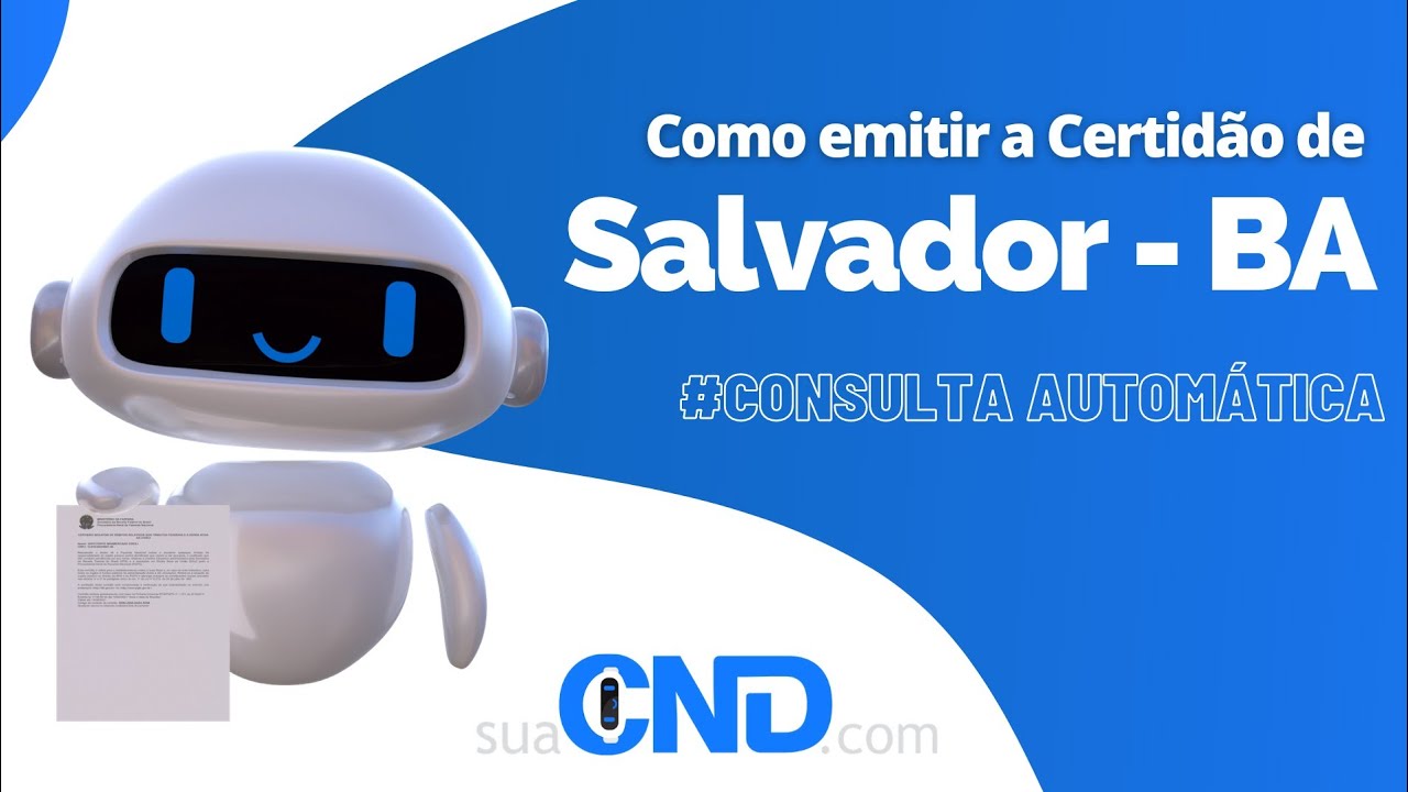 Capa do vídeo: Como emitir a certidão negativa municipal de Salvador em menos de 1 minuto