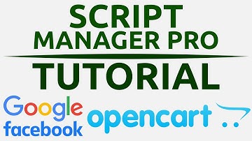 Opencart Script Manager Pro - Facebook/Google setup tutorial