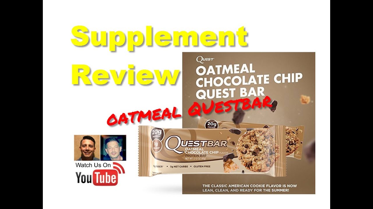 Oatmeal Chocolate Chip Quest Bar Review YouTube
