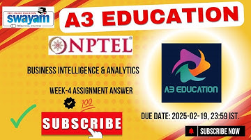 NPTEL Business Intelligence & Analytics Week 4 Assignment 4 Answers Solution Quiz | 2025 - Jan