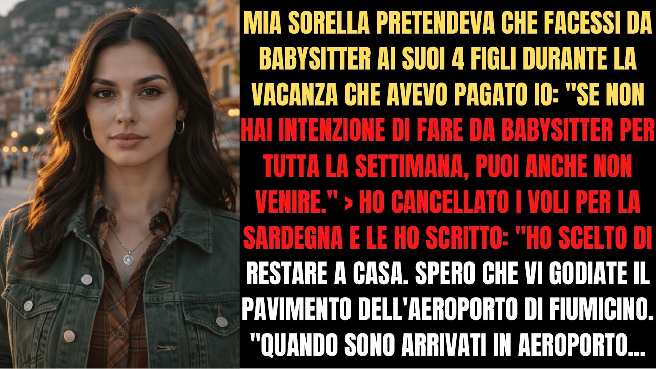 Mi volevano come babysitter gratis, ho cancellato la vacanza da 14.000€ ✈️