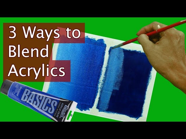 3 Ways to Blend Acrylic Paints Tutorial for beginners by JM Lisondra 