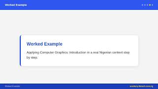 SS 2 Computer Science - Computer Graphics: Introduction | Nigerian Curriculum