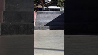 Fakie Ollie Down The 5 Stair Set At The Adelaide City Skatepark - Brandon Hanson.