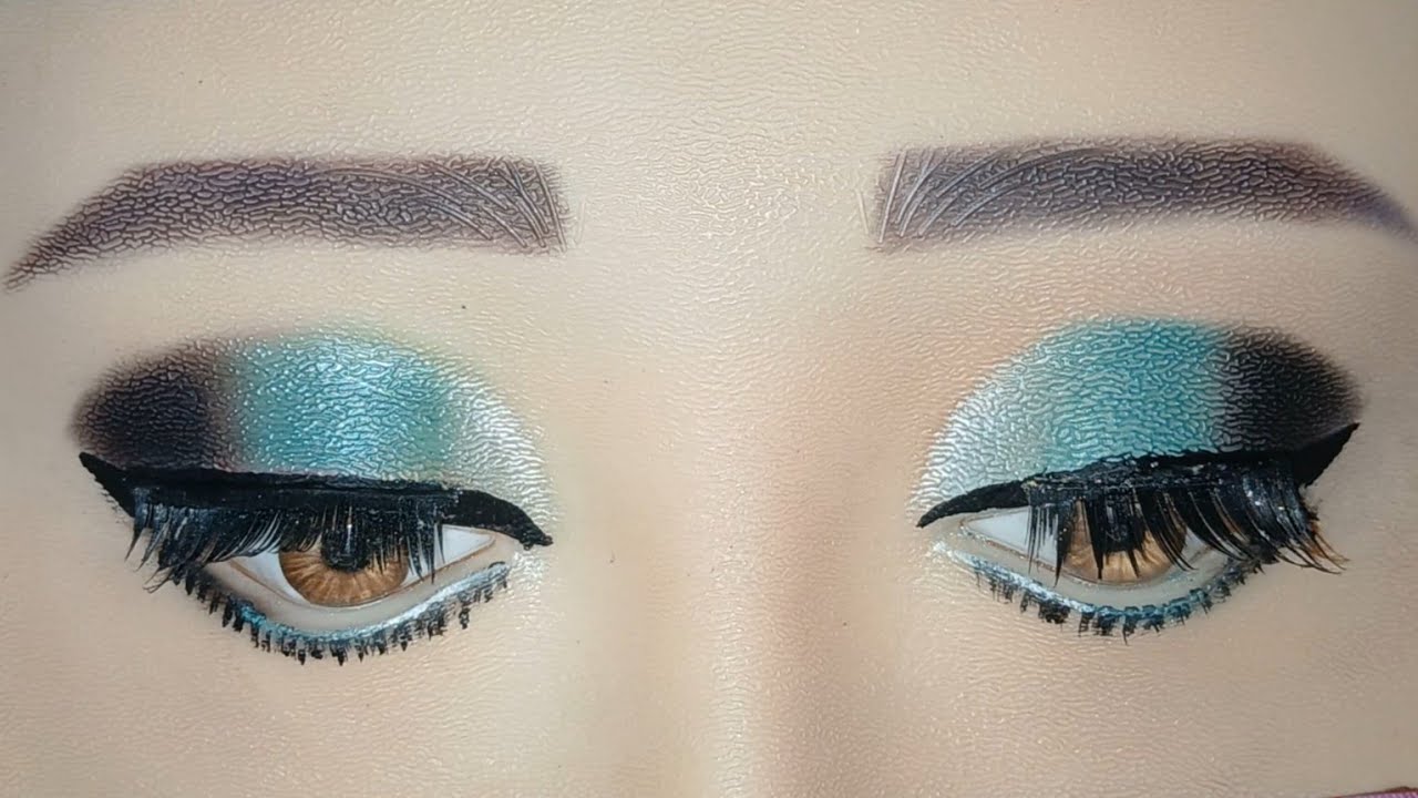 Aqua and sky eye look 👀 ✨️