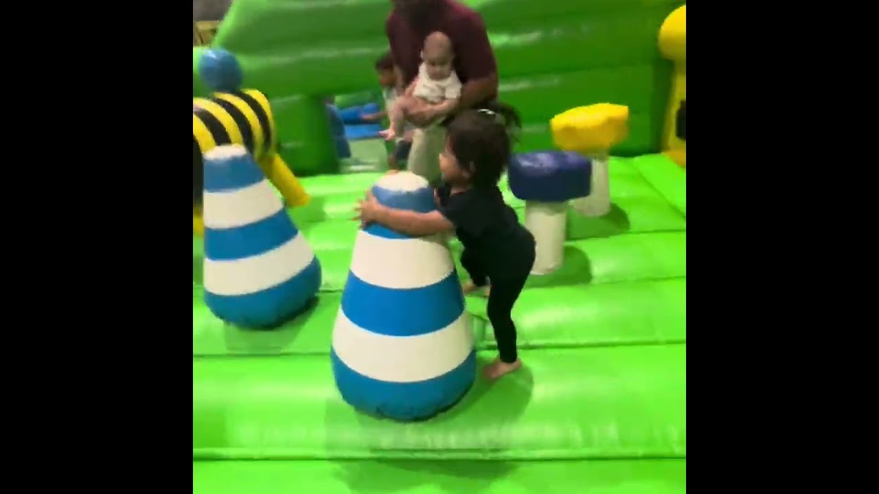 Daisy’s Centre Xmas party at inflatable world with my tribe.