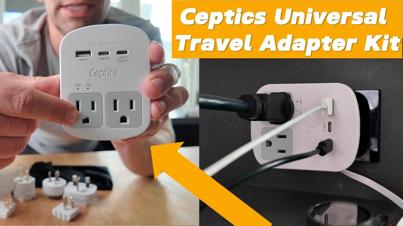 Ceptics Universal Travel Power Adapter Kit Demo and Review