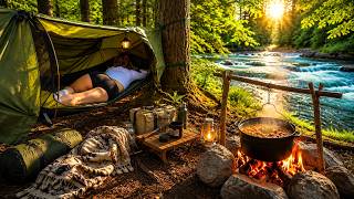 3 Days Alone in the Mountains! Solo Girl Survival, Campfire Cooking & Wild Lake Adventure