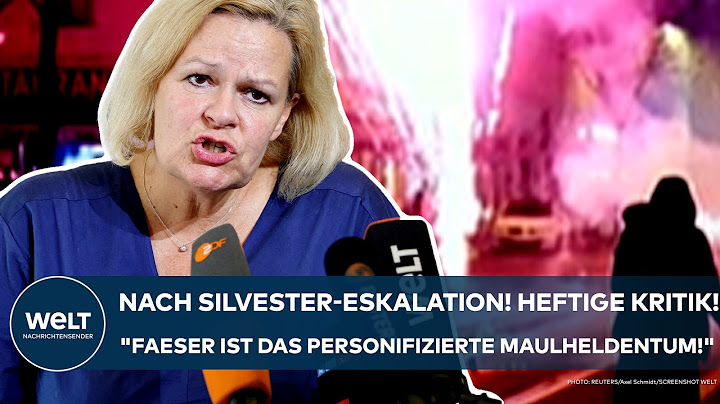 DEUTSCHLAND: Nach der Silvester-Eskalation! "Nancy Faeser ist das personifizierte Maulheldentum!"