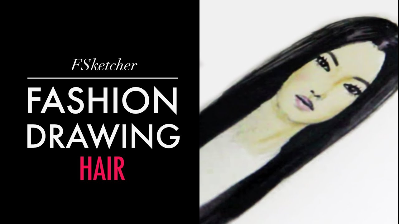 LONG BLACK HAIR | Fashion Drawing