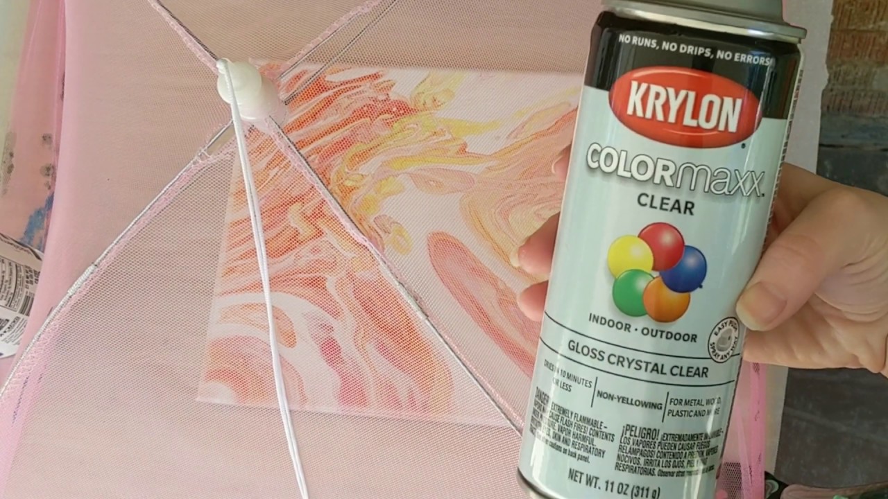 Sealing an Acrylic Pour Painting with Aleene's Spray Gloss Finish