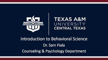 Intro to Behavioral Science narrated