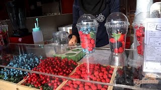 BLUEBERRY SMOOTHIES for snack time.