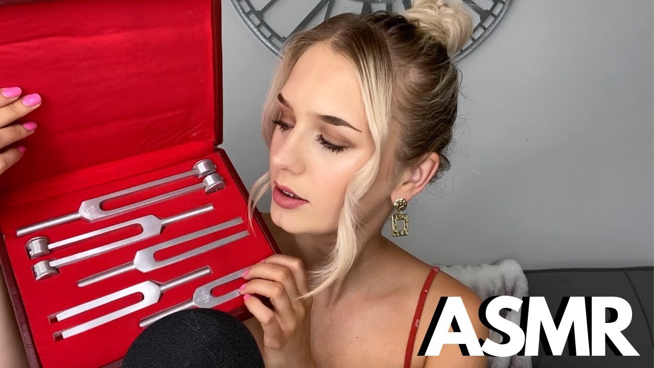 ASMR Tingly Tuning Fork Sounds With Tapping & Soft Whispers