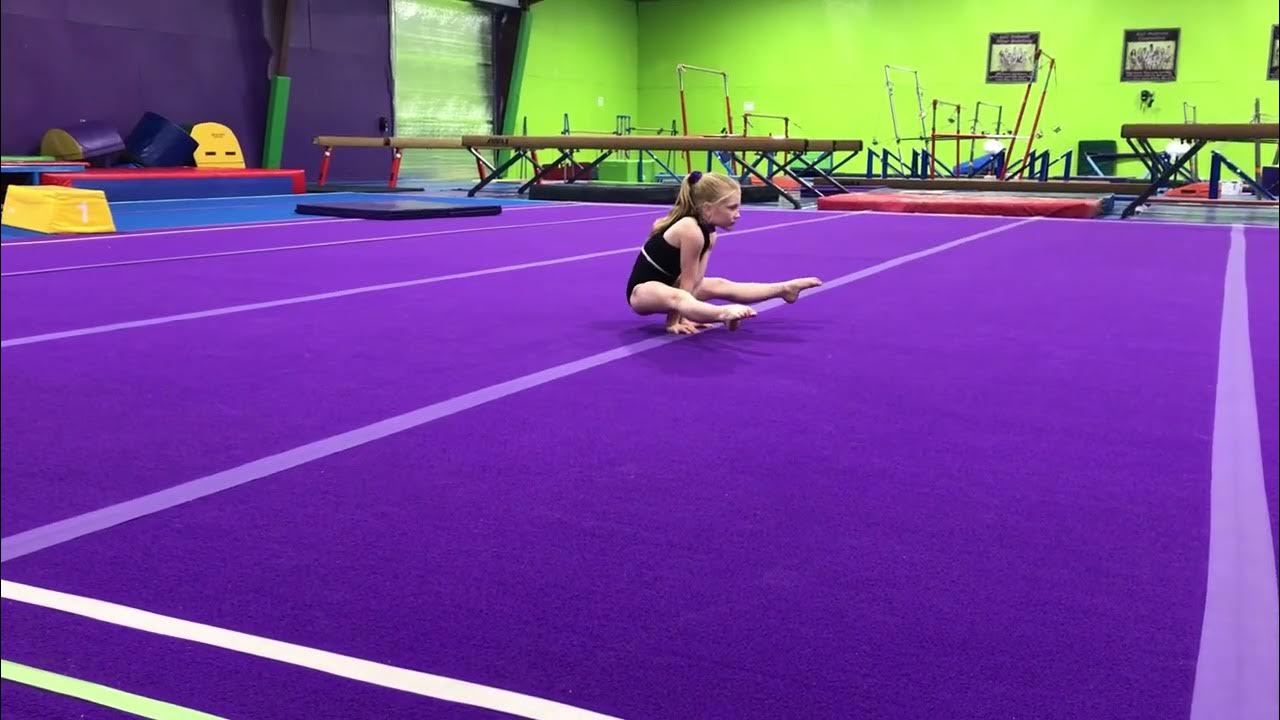 Gymnastics Floor Straddle Press Hold 3 Seconds YouTube