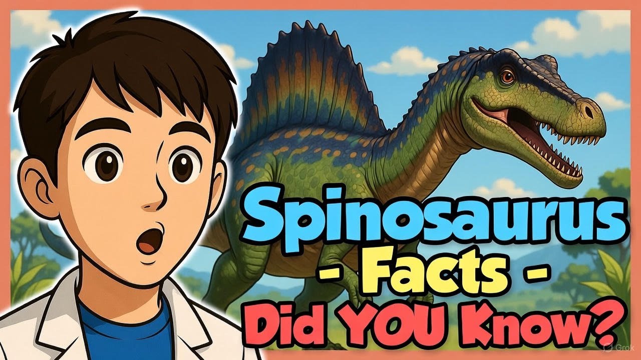 Spinosaurus for Kids | Fun Dino Facts, Swimming Dinosaur Secrets & Real Fossil Discoveries!