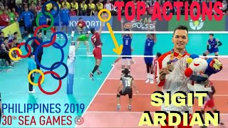 Best Actions SIGIT ARDIAN vs philippines | Volleyball Sea Games 2019 | Voli Hits Indonesia