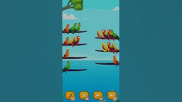 BIRD SORT - COLOR PUZZLE।#birds #bird #color #colour #puzzle #puzzlegame #gameplay #gaming #shorts