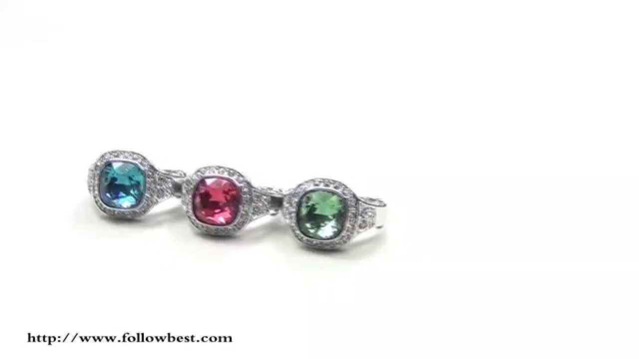 Turquoise December Birthstone Ring In Swarovski Crystal Elements