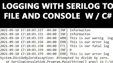 Logging To File In C# Console