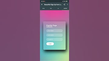 SignUp page using CSS |NeuroMorphism and Glassmorphism | #shorts #css #webdev