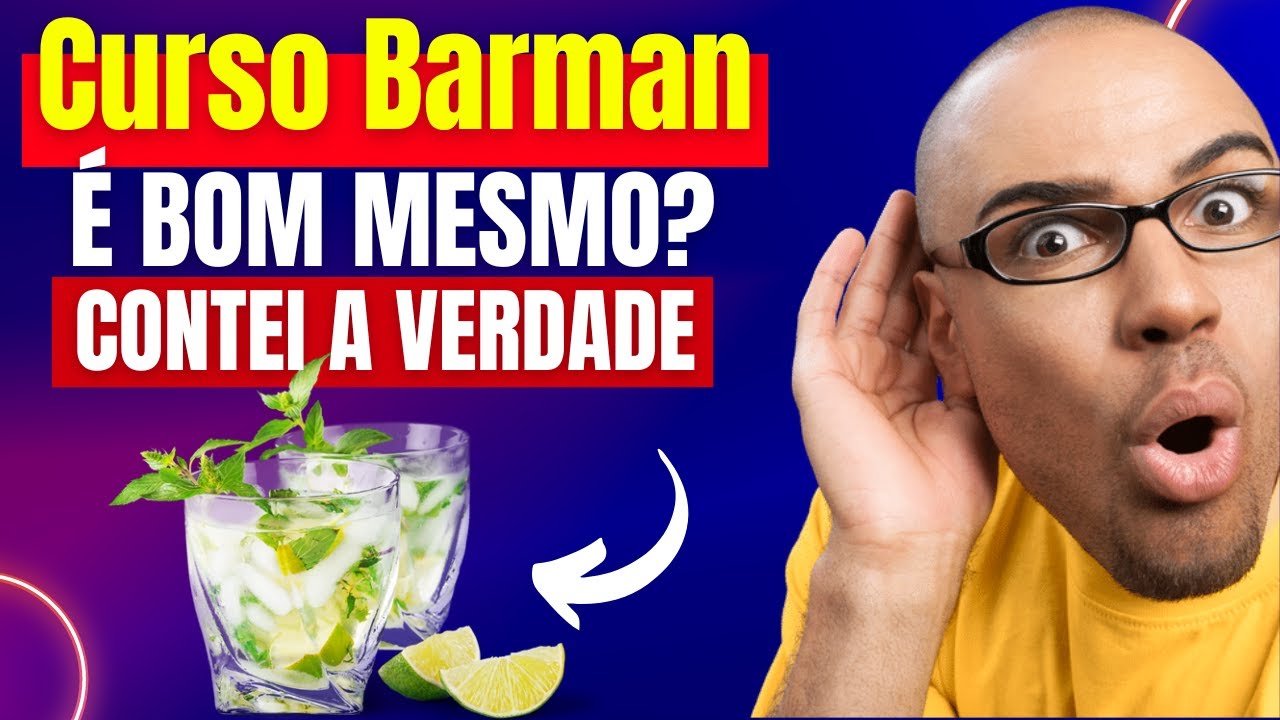 CURSO ONLINE DE BARMAN - CURSO ONLINE DE BARTENDER - Vale a Pena? - YouTube