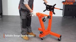 VEVOR Engine Stand 1500 lbs - Ultimate Rotating Motor Hoist for Easy Vehicle Maintenance!