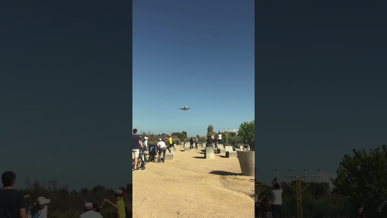 Landing view near barcelona airport 