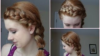 French Braided Headband into Side Braid! ♥